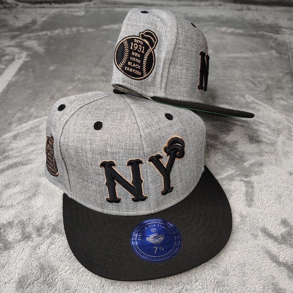 New York Black Yankees Negro League Ebbets Field Flannels Fitted 7‎ 1/4 Hat Cap